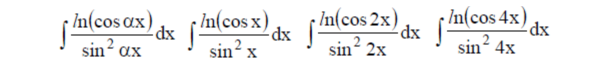 Решенный интеграл вида ∫ln(cosαx)/sin^2(αx)dx