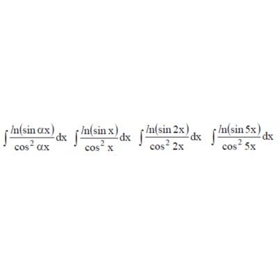 Решенный интеграл вида ∫ln(sinαx)/cos^2(αx)dx