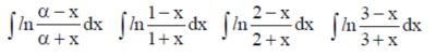 Решенный интеграл вида ∫ln(α−x)/(α+x)dx