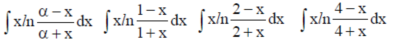 Решенный интеграл вида ∫xln(α−x)/(α+x)dx