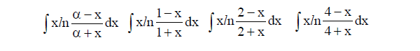 Решенный интеграл вида ∫xln(α−x)/(α+x)dx