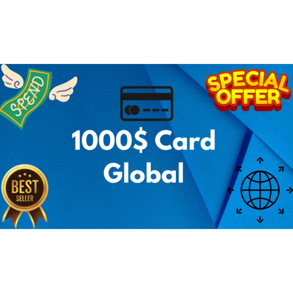 1000$ Card Global All Services/Subscriptions/Others