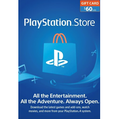 🔥Playstation Network PSN🔥 Gift Card 60$ - США Быстро