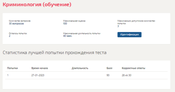 Криминология.Тест Синергия 2023г (93 балла)