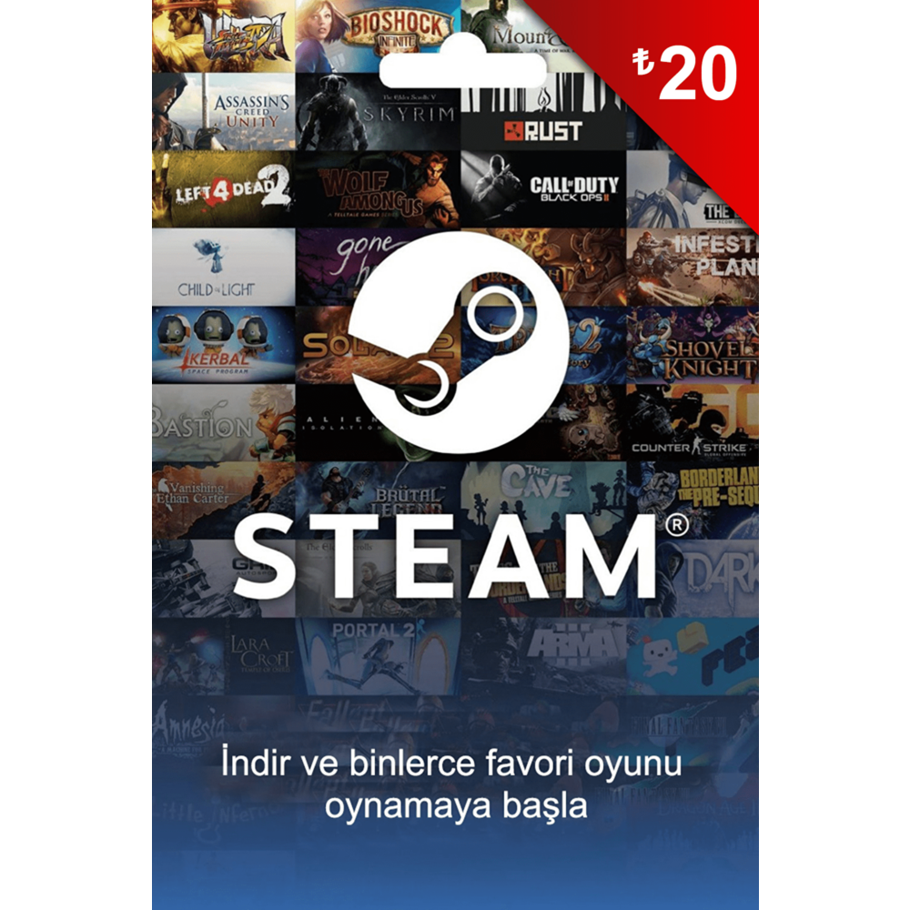 Купить АВТО🚚Подарочные Карты Steam 20-1000 TL/TRY Турция 🇹🇷