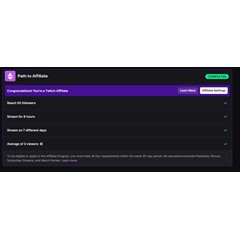 💎 AFFILIATE АККАУНТ TWITCH ✅ ВЕРИФИЦИРОВАННЫЙ