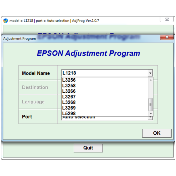 Adjustment program Epson L1218, L1258, L1259, L3218 …