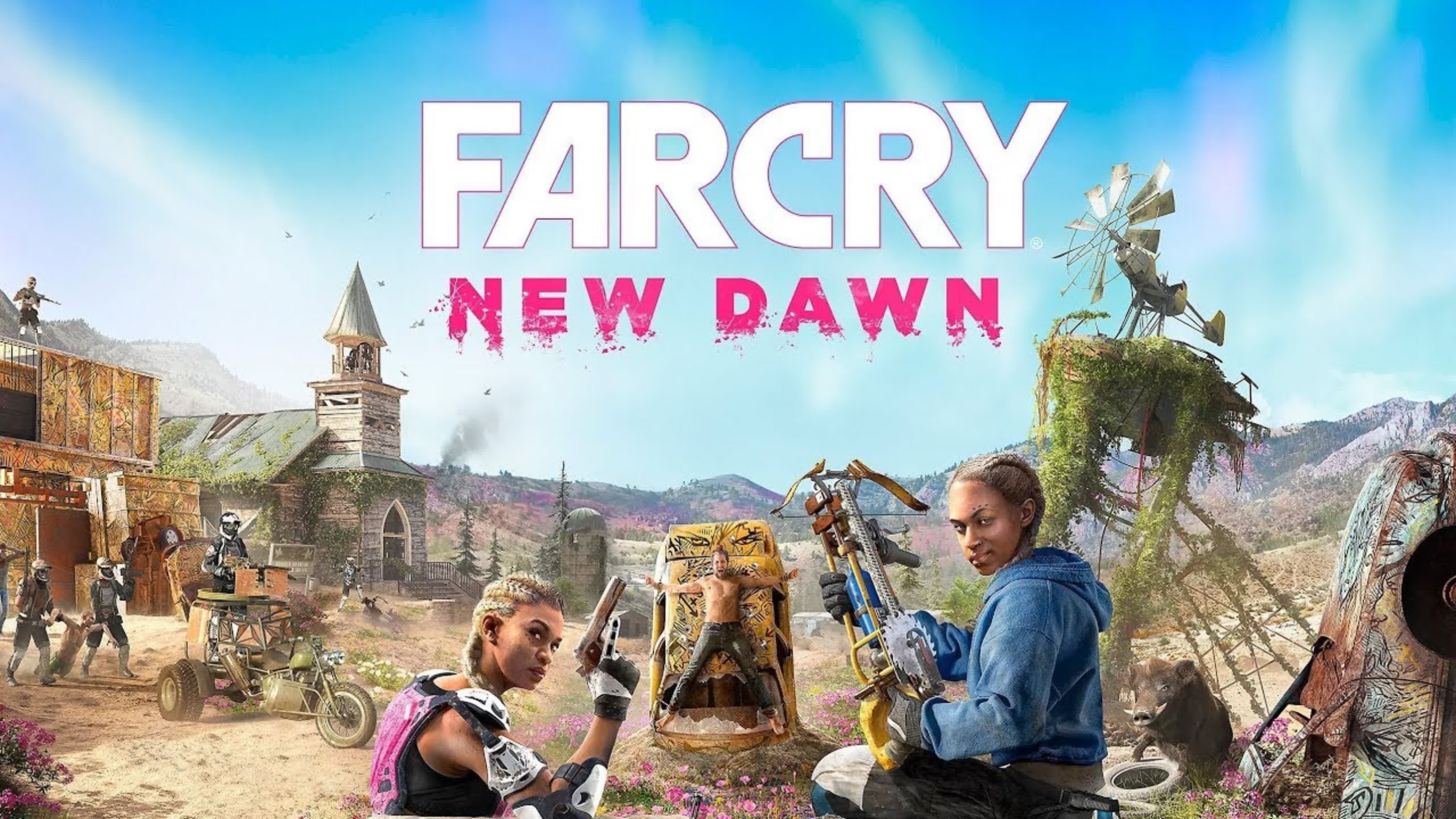 Far cry new. Фар край нев давн превью. Far Cry New Dawn стрим. Обложка фар край Нью даун. Ярлык фар край Нью даун.