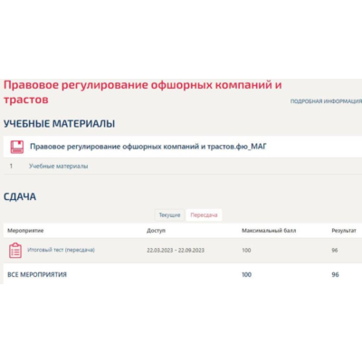 Правовое регулирование офшорных компаний и трастов МФПУ