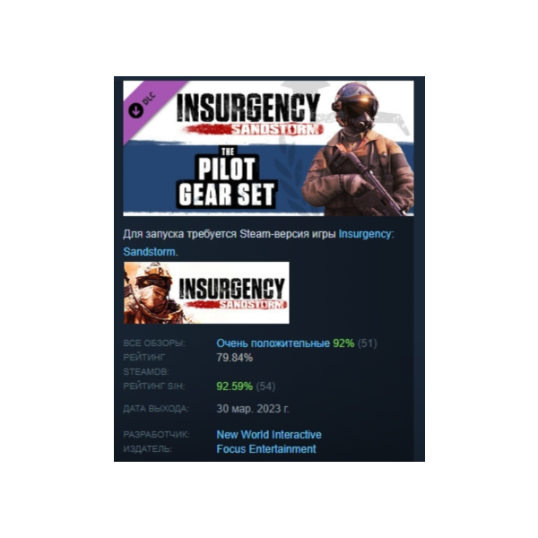Insurgency: Sandstorm — Pilot Gear Set DLC DLC AUTODELIVERY STEAM РОССИЯ