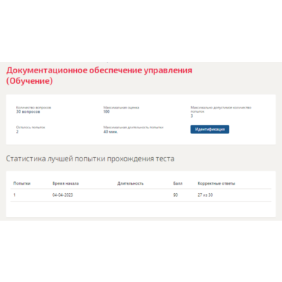 Документационное обеспечение управления.Тест Синергия
