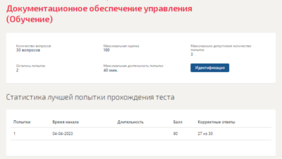 Документационное обеспечение управления.Тест Синергия