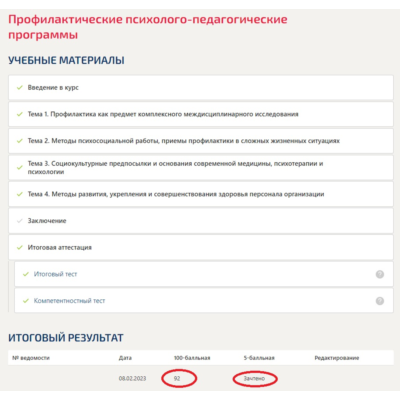 Профилактические психолого-педагогические программы
