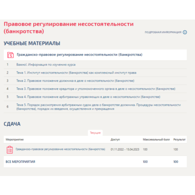 Правовое регулирование несостоятельности (банкротства)
