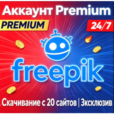 Премиум-доступ Freepik |ПОЛНЫЙ ДОСТУП| Лицензия на скачивание на 30 дней |