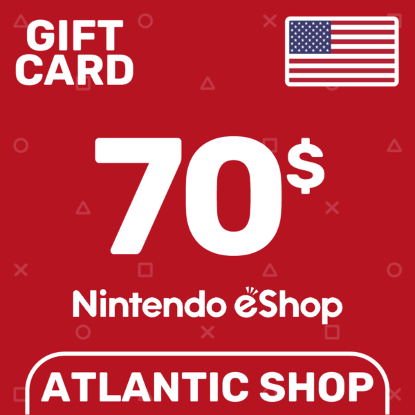 ⭐ Nintendo eShop 70$ (USD) США