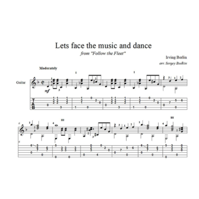 Let´s Face the Music And Dance (И. Берлин) для гитары