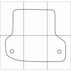 AUDI A3 Sportback 2004-- Лекала автоковриков, вектор