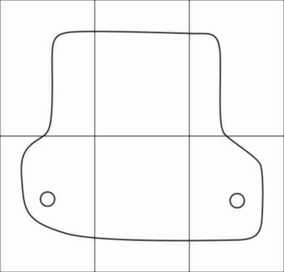 AUDI A3 Sportback 2004-- Лекала автоковриков, вектор