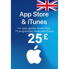 🍏iTunes & App Store 🍏Gift Card 25 GBP - UK Instant⚡