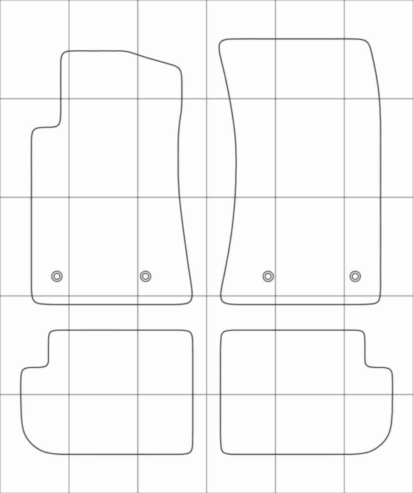 Chevrolet Camaro (09-15) Лекала автоковриков, вектор