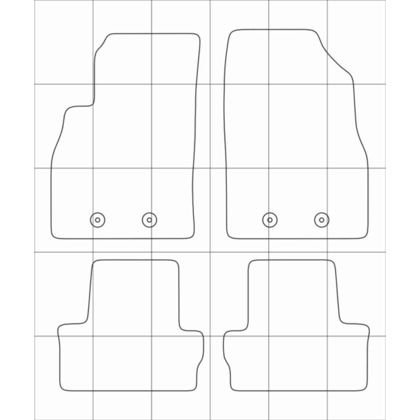 CHEVROLET Volt (2010-2015) Лекала автоковриков, вектор