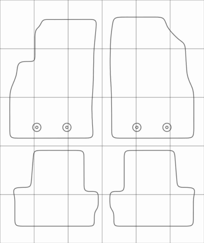 CHEVROLET Volt (2010-2015) Лекала автоковриков, вектор