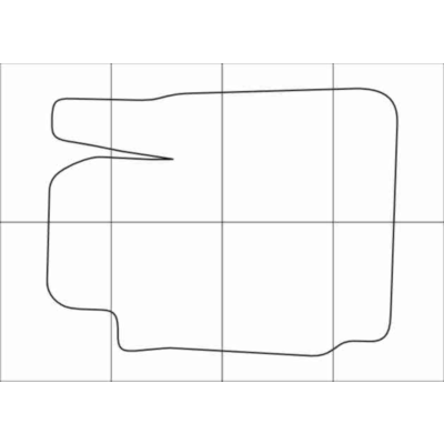 FORD FIESTA 2008-- Лекала автоковриков, вектор