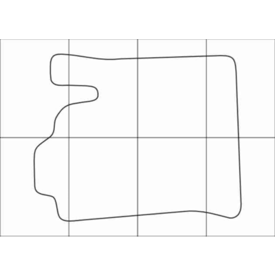 FORD FOCUS I 2001-2004 Лекала автоковриков, вектор