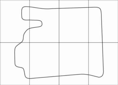 FORD FOCUS I 2001-2004 Лекала автоковриков, вектор