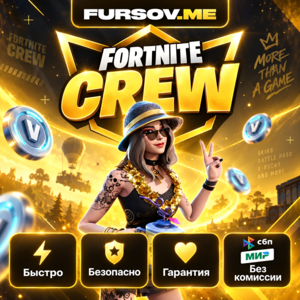 АВТО 24/7 / FORTNITE CREW! 1 МЕСЯЦ | БЕЗ ВХОДА | EPIC GAMES BATTLE PASS