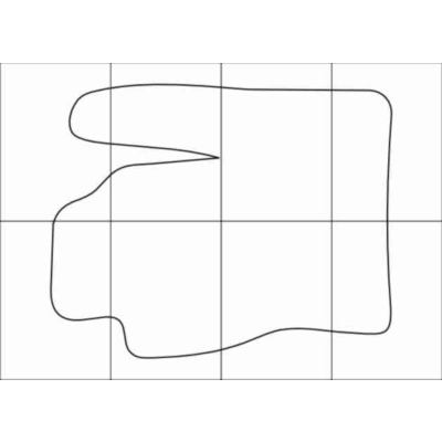 FORD Kuga 2008-2012 Лекала автоковриков, вектор