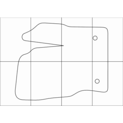 FORD Kuga 2012-- Лекала автоковриков, вектор