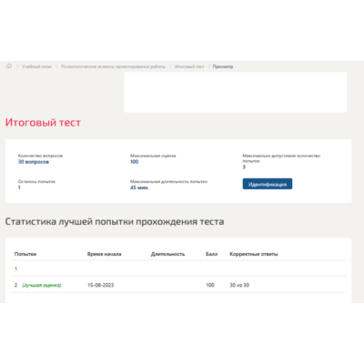 Психологические аспекты проектирования работы.Тест