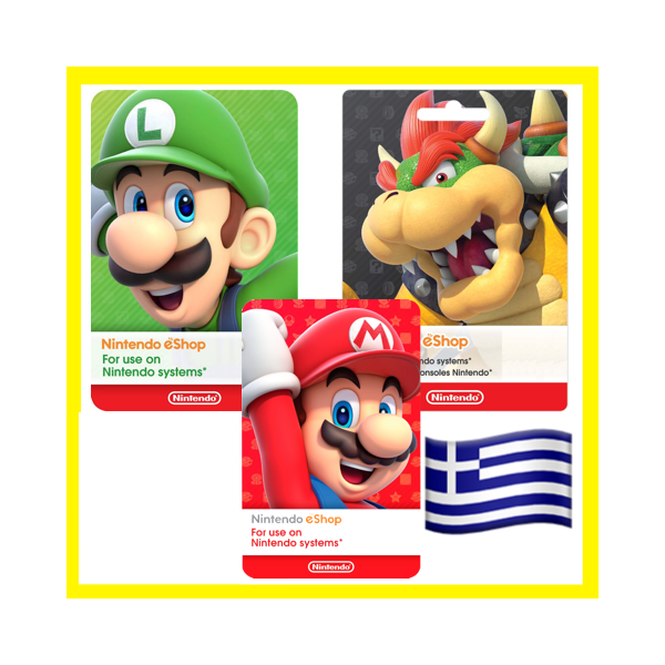⭐ ВСЕ КАРТЫ⭐ Nintendo Gift Card 15-150 EUR (Греция)