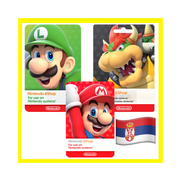 ⭐ ВСЕ КАРТЫ⭐ Nintendo Gift Card 15-150 EUR (Сербия)