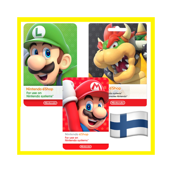 ⭐ ВСЕ КАРТЫ⭐ Nintendo Gift Card 15-150 EUR Финляндия