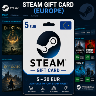 Steam Gift Card (Европа) 5–30 EUR | Код пополнения Steam