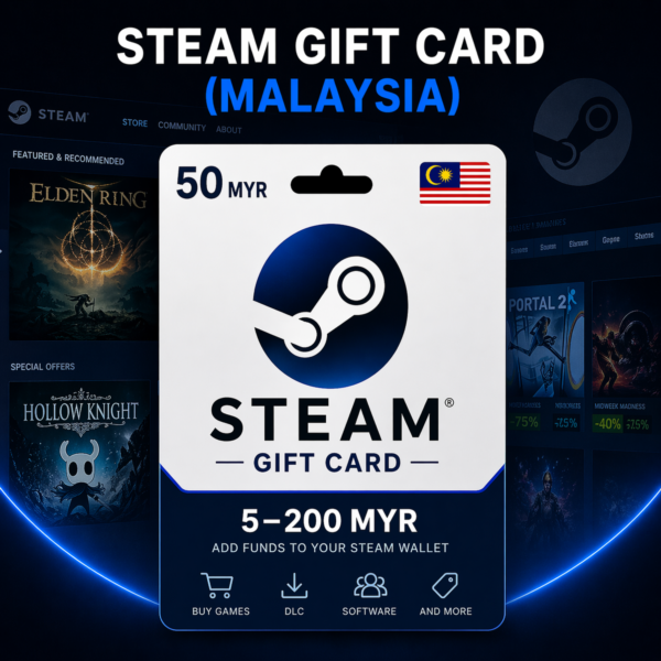 Steam Gift Card (Малайзия) 5–200 MYR | Код пополнения Steam
