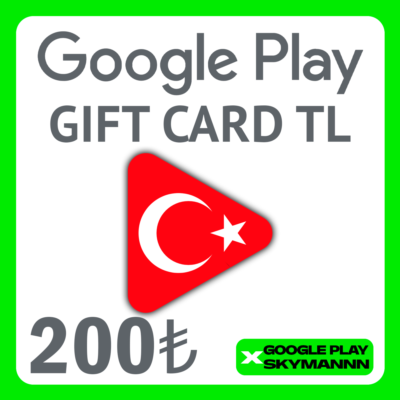 GOOGLE PLAY GIFT CARD 200 TL ТУРЦИЯ АВТО ВЫДАЧА 24/7