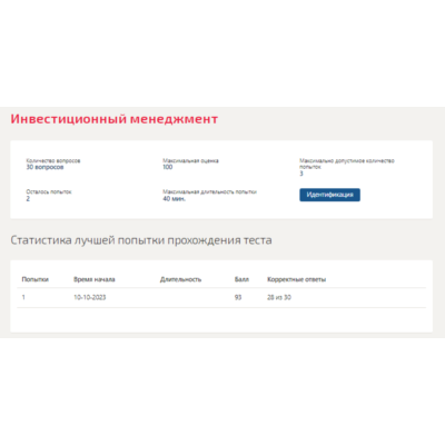 Инвестиционный менеджмент.Тест Синергия/МТИ 2023г.