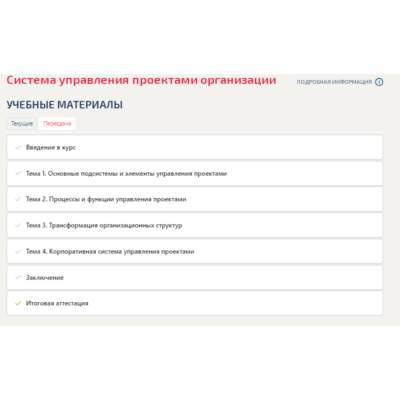Система управления проектами организации.Тест Синергия
