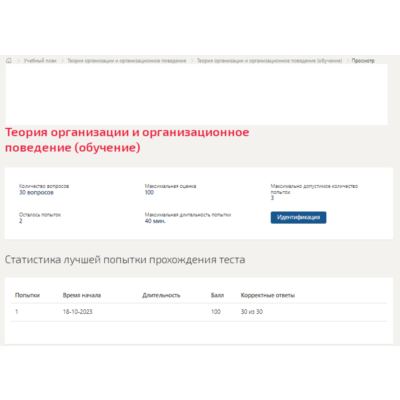 Теория организации и организационное поведение.Тест