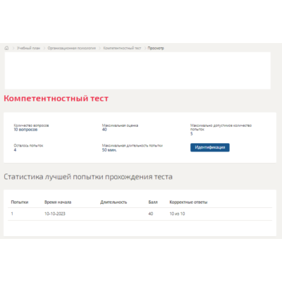 Организационная психология.Компетентностный тест