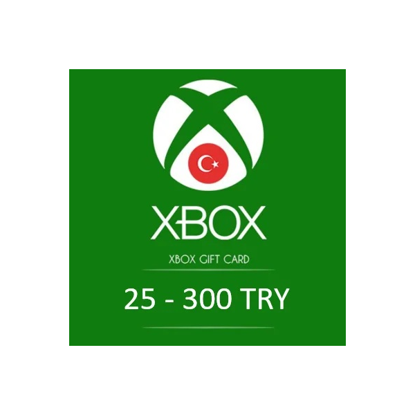 Xbox Gift Card 25-50-100-300 TL (TRY) Турция