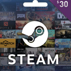 STEAM WALLET GIFT CARD $30 USD ✅(US ACCOUNT)