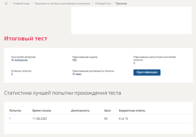 Технологии и системы искусственного интеллекта.Тест