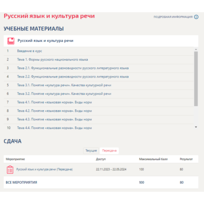 Русский язык и культура речи.Тест Синергия/МТИ 2023г
