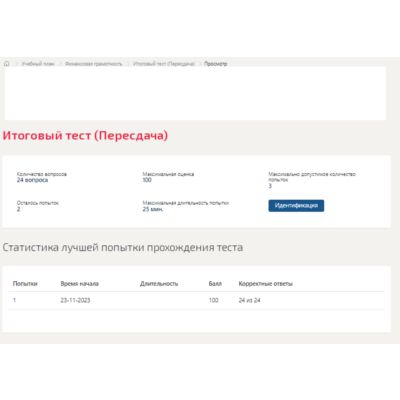 Финансовая грамотность.Итоговый тест Синергия/МТИ 2023г