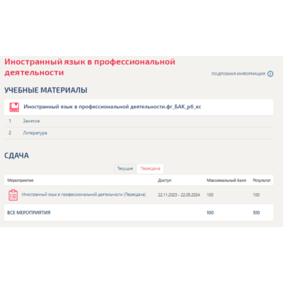 Иностранный язык в профессиональной деятельности.Тест